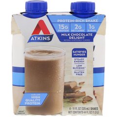 Шейк со вкусом молочного шоколада Atkins 4 шейка купить в Киеве и Украине