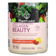 Комплекс з рослинними пептидами, Collagen Beauty, полуничний лимонад, PlantFusion, 180 г