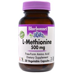 L-Метионин Bluebonnet Nutrition (L-Methionine) 500 мг 30 капсул купить в Киеве и Украине