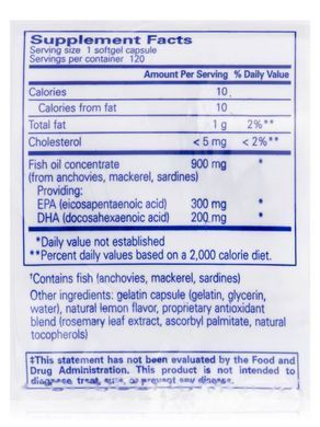 ЭПК и ДГК с лимоном Pure Encapsulations (EPA/DHA with Lemon) 120 капсул купить в Киеве и Украине