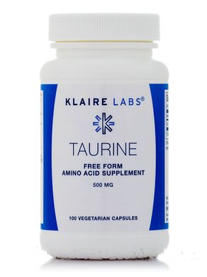 Таурін Klaire Labs (Taurine) 500 мг 100 вегетаріанських капсул