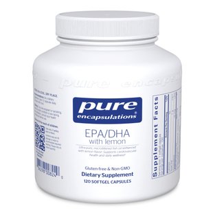 ЭПК и ДГК с лимоном Pure Encapsulations (EPA/DHA with Lemon) 120 капсул купить в Киеве и Украине