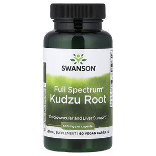 Кудзу Рут, Kudzu Root, Swanson, 500 мг, 60 капсул купить в Киеве и Украине