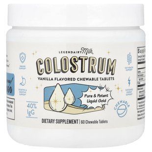 Legendairy Milk, Colostrum, Vanilla, 60 Chewable Tablets купить в Киеве и Украине