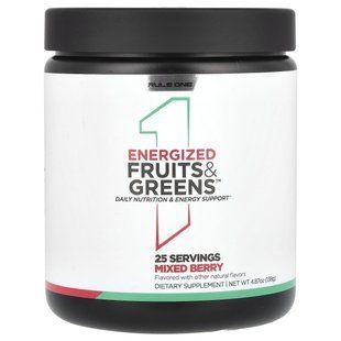 Rule One Proteins, Energized Fruits & Greens, Mixed Berry, 4.87 oz (138 g) купить в Киеве и Украине