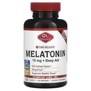 Olympian Labs, Melatonin, Time Release, 10 mg, 120 Tablets купить в Киеве и Украине