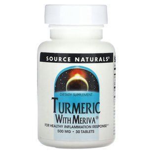 Куркума с меривой, Turmeric with Meriva, Source Naturals, 500 мг, 30 таблеток купить в Киеве и Украине