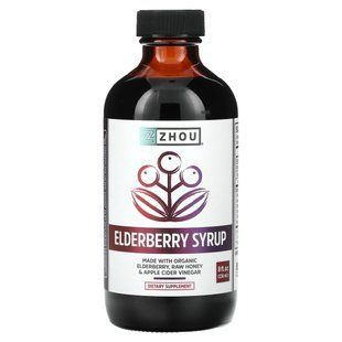 Сироп бузины Zhou Nutrition (Elderberry) 236 мл купить в Киеве и Украине