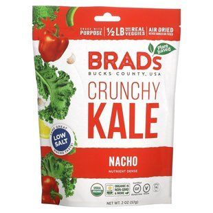 Brad's Plant Based, Crunchy Kale, Nacho, 2 oz (57 g) купить в Киеве и Украине