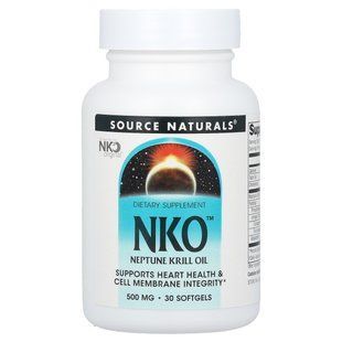Масло криля Source Naturals (NKO Krill Oil) 500 мг 30 капсул купить в Киеве и Украине
