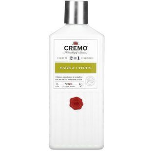 Cremo, Шампунь та кондиціонер 2 в 1, № 2, шавлія та цитрусові, 16 рідких унцій (473 мл)