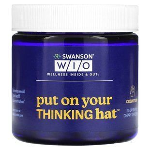 Комплекс для підтримки мислення Swanson (WIO Put On Your Thinking Hat) 30 вегетаріанських капсул