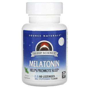 Мелатонин защита сна Source Naturals (Melatonin) со вкусом мяты 2.5 мг 60 леденцов купить в Киеве и Украине