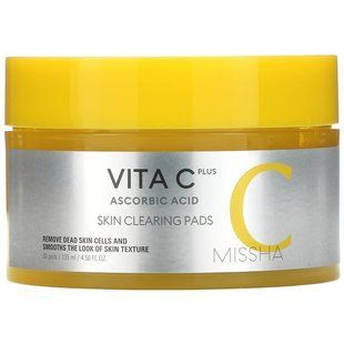 Missha, Vita C Plus ascorbic acid, cleansing tissues, 60 pads.