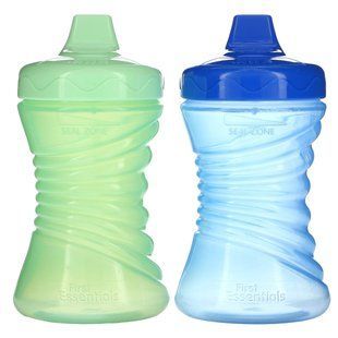 NUK, First Essentials, жесткий носик Fun Grips, синий / зеленый, от 12 месяцев, 2 чашки 10 унций (300 мл) купить в Киеве и Украине
