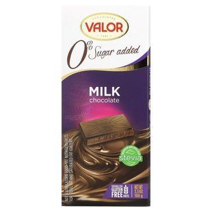 0% Sugar, Milk Chocolate Valor (0% Sugar, Milk Chocolate) 3.5 oz (100 g)