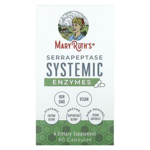 MaryRuth's, Serrapeptase Systemic Enzymes, 60 Capsules купить в Киеве и Украине