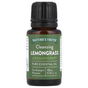 Nature's Truth, Pure Essential Oil, Cleansing Lemongrass, 0.51 fl oz (15 ml) купить в Киеве и Украине