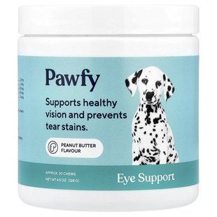 Pawfy, Eye Support, For Dogs, 6 Months+, Peanut Butter, 30 Chews, 4.5 oz (128 g) купить в Киеве и Украине