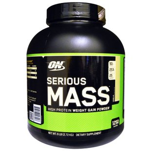 Гейнер Optimum Nutrition (Serious Mass) 2.72 кг со вкусом ванили купить в Киеве и Украине