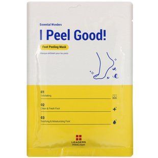 Маска-пілінг для ніг, Essential Wonders, I Peel Good! Foot Peeling Mask, Leaders, 2 маски, 1,35 рідкої унції (40 мл)