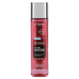 L'Or&eacute;al, Revitalift Derm Intensives, 5% Pure Glycolic Acid Peeling Toner, Fragrance Free, 6 fl oz (180 ml) купить в Киеве и Украине