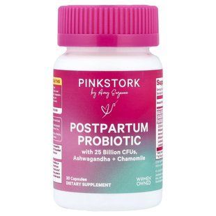 Pink Stork, післяпологовий пробіотик, 30 капсул