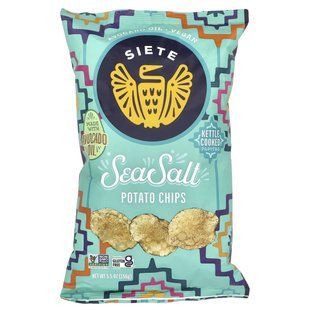 Siete, Kettle Cooked Potato Chips, Sea Salt, 5.5 oz (156 g) купить в Киеве и Украине