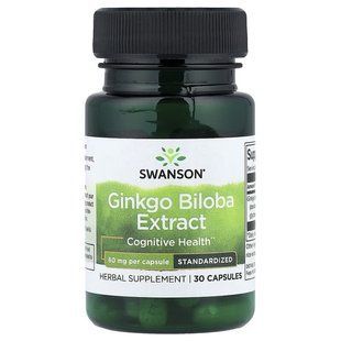 Ginkgo Biloba, 60 mg, 30 capsules