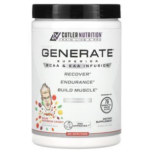 Cutler Nutrition, Generate, амінокислоти з розгалуженими ланцюгами з амінокислотами з розгалуженими ланцюгами та ЕКА, 367 г (12,95 унції)
