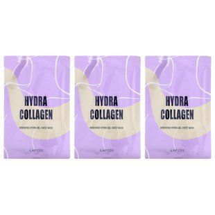 Lapcos, Hydra Collagen, Renewing Hydra-Gel Chest Mask, 3 Sheets, 1.41 oz (40 g) Each купить в Киеве и Украине