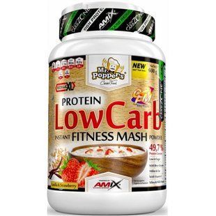AMIX, Mr.Popper&acute;s - Low Carb Fitness Mash - 600 g - vanilla-half-face