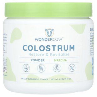 Wondercow, Colostrum Powder, Matcha, 4.9 oz (140 g) купить в Киеве и Украине