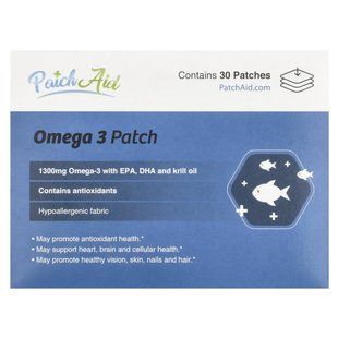 Патчі Омега 3 плюс антиоксиданти Patch Aid (Omega-3 Vitamin) 30 шт.