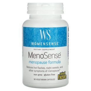 WomenSense, MenoSense, формула для прийому в період менопаузи, Natural Factors, 90 рослинних капсул
