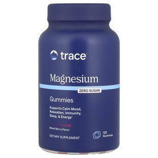 Магний без сахара Trace Minerals (Magnesium Sugar Free) вкус ягод 120 жевательных мармеладок купить в Киеве и Украине