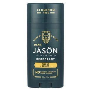 Jason Natural, Для чоловіків, дезодорант, цитрус та імбир, без алюмінію, 71 г (2,5 унції)