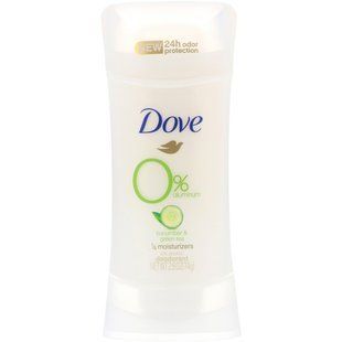 Deodorant, cucumber and green tea, Zero Aluminum, Dove, 74 g (2.6 ounces)