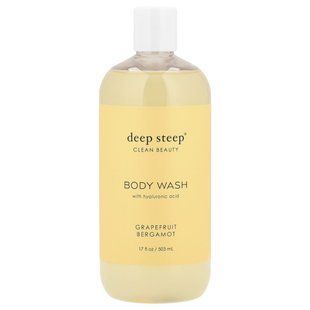 Deep Steep, Body Wash with Hyaluronic Acid, Grapefruit Bergamot, 17 fl oz (503 ml) купить в Киеве и Украине