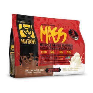 Mutant, Mutant Mass 2 Flavours one bag, 2,72, triple chocolate & vanilla ice cream
