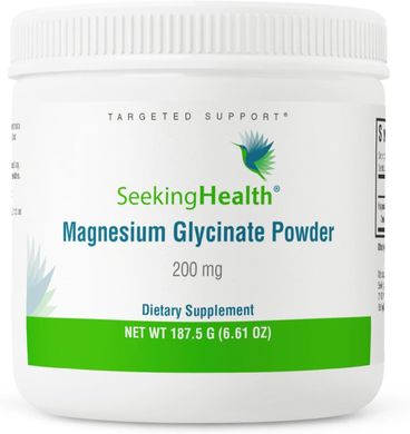Магний глицинат в порошке Seeking Health (Magnesium Glycinate Powder) 200 мг 187,5 гр купить в Киеве и Украине