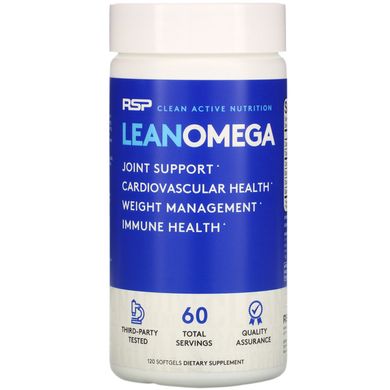 Омега кислоти RSP Nutrition (Lean Omega) 650 мг 120 капсул
