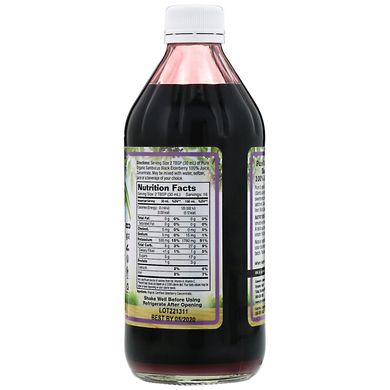100% концентрат сока черной бузины Pure Sambucus, неподслащенный, Dynamic Health Laboratories, 473 мл купить в Киеве и Украине