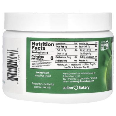 Фрукт чистого монаха, Julian Bakery, 100 г (3,5 унции) купить в Киеве и Украине