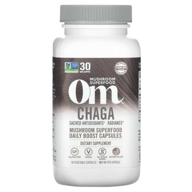 Чага, Chaga, Organic Mushroom Nutrition, 667 мг, 90 вегетаріанських капсул