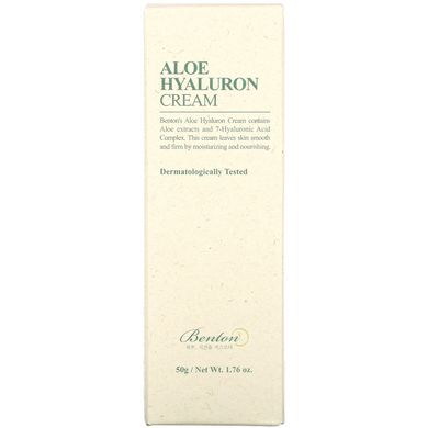 Benton, Крем з алое та гіалуроном, 1,76 унції (50 г)