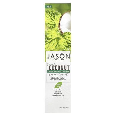 Jason Natural, Simply Coconut, strengthening toothpaste, coconut and mint, 119 g (4.2 ounces)