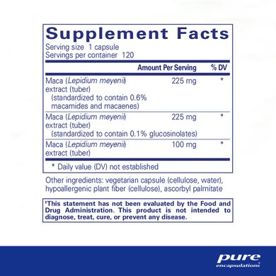 Мака Pure Encapsulations (Maca-3) 550 мг 120 капсул