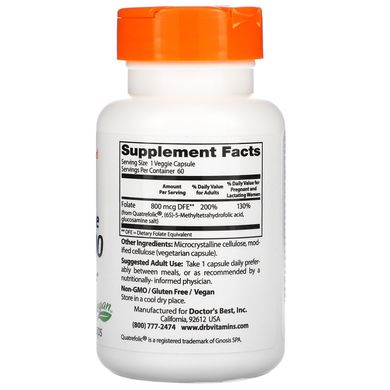 Фолат Doctor's Best (Active folate) 800 мкг 60 капсул