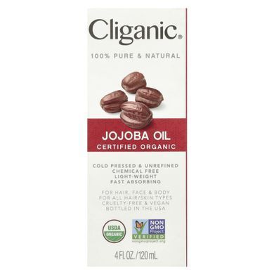 Cliganic, на 100% чисте та натуральне масло жожоба, 120 мл (4 рідк. унції)